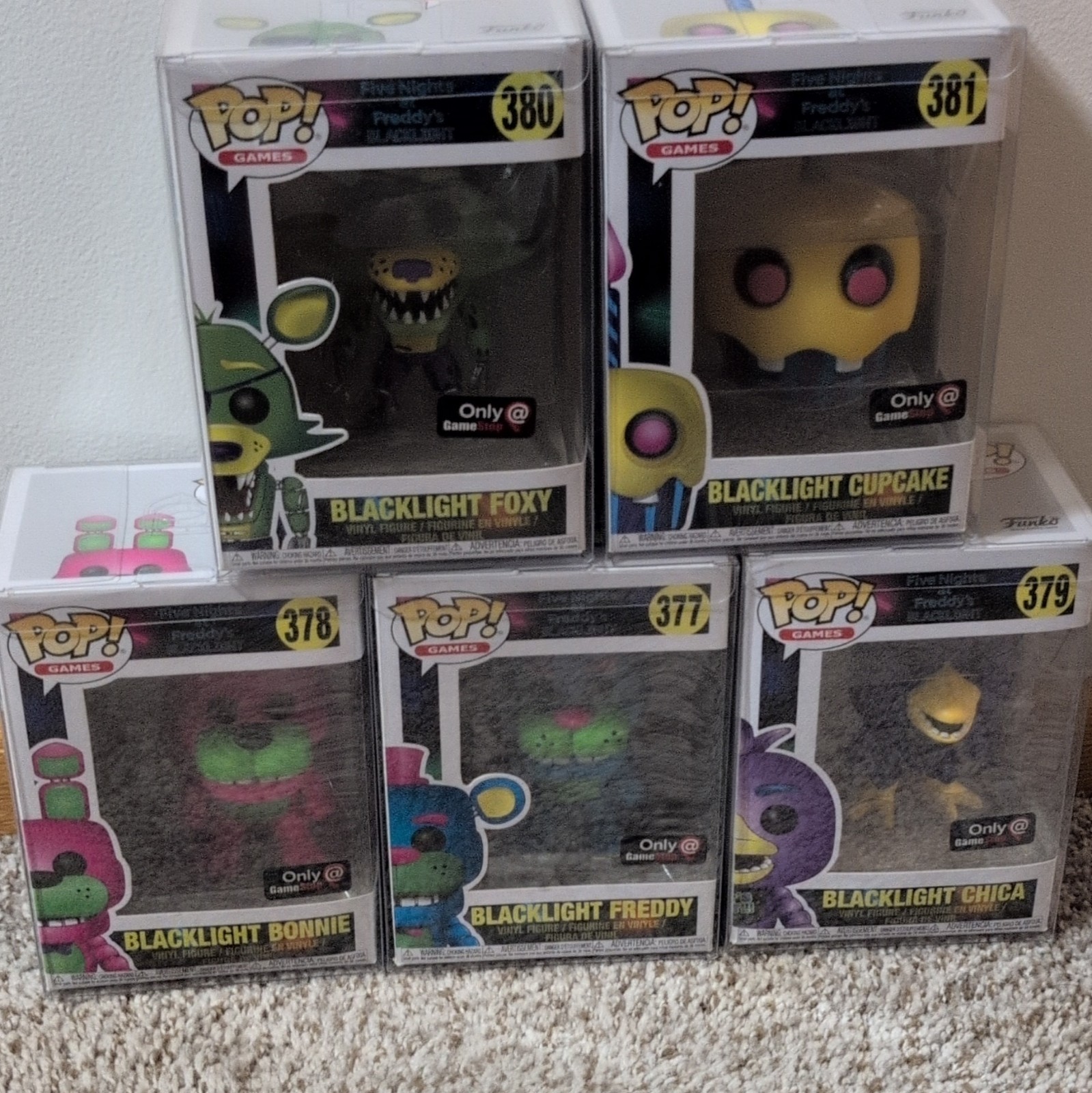 Funko Pop! Games Blacklight Five Nights at Freddy's 5-Pack GameStop Exclusive