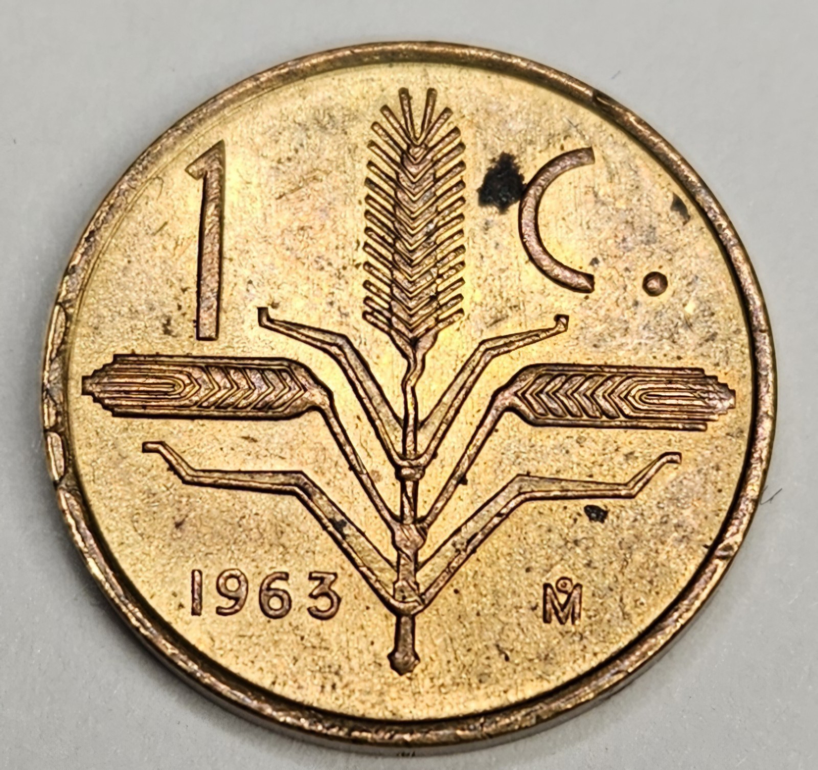 1963 Mexico 1 One Centavo - Uncirculated Mexican Brass World Coin - L7
