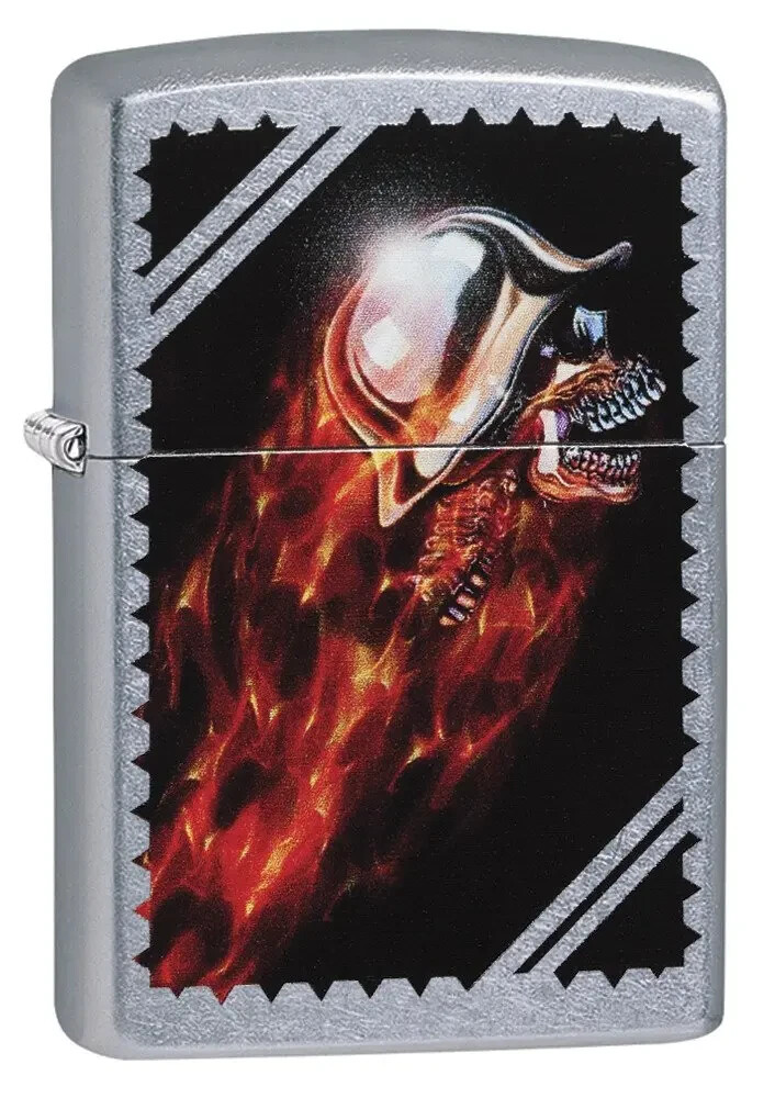Zippo 29067 Chrome Skull Street Chrome