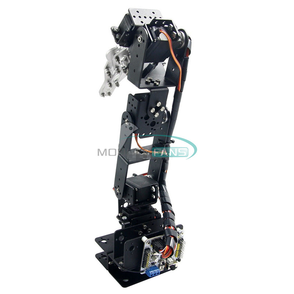 Aluminium Robot 6-DOF Arm Claw Mount Kit Mechanical Robotic Arm for Arduino