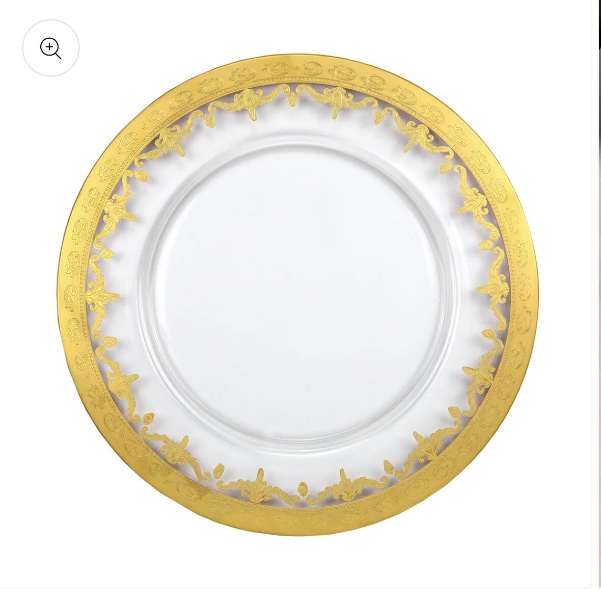 chargers for table set