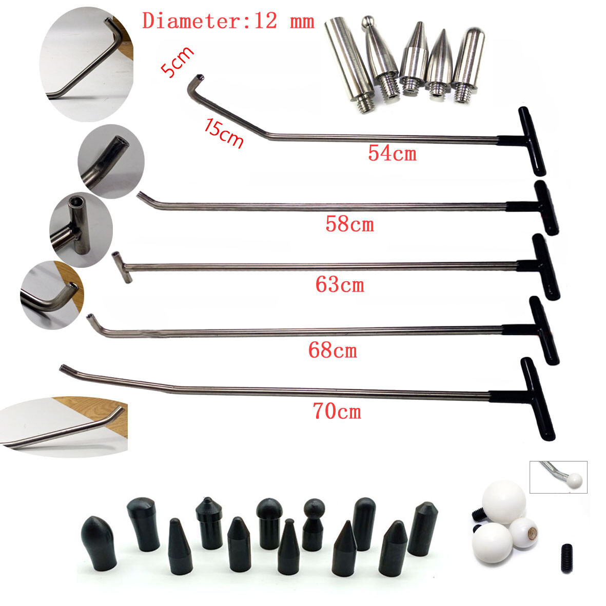 Paintless Dent Repair Rods Kit, Paintless Dent Removal Tools, Dent Removal Tools