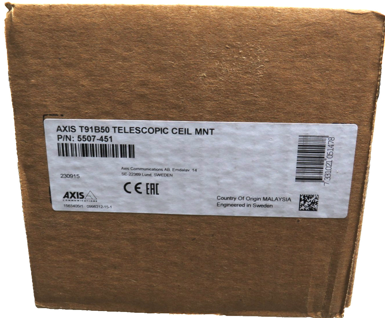Axis T91B50 Telescopic Ceiling Mount (P/N: 5507-451) NEW OPEN BOX