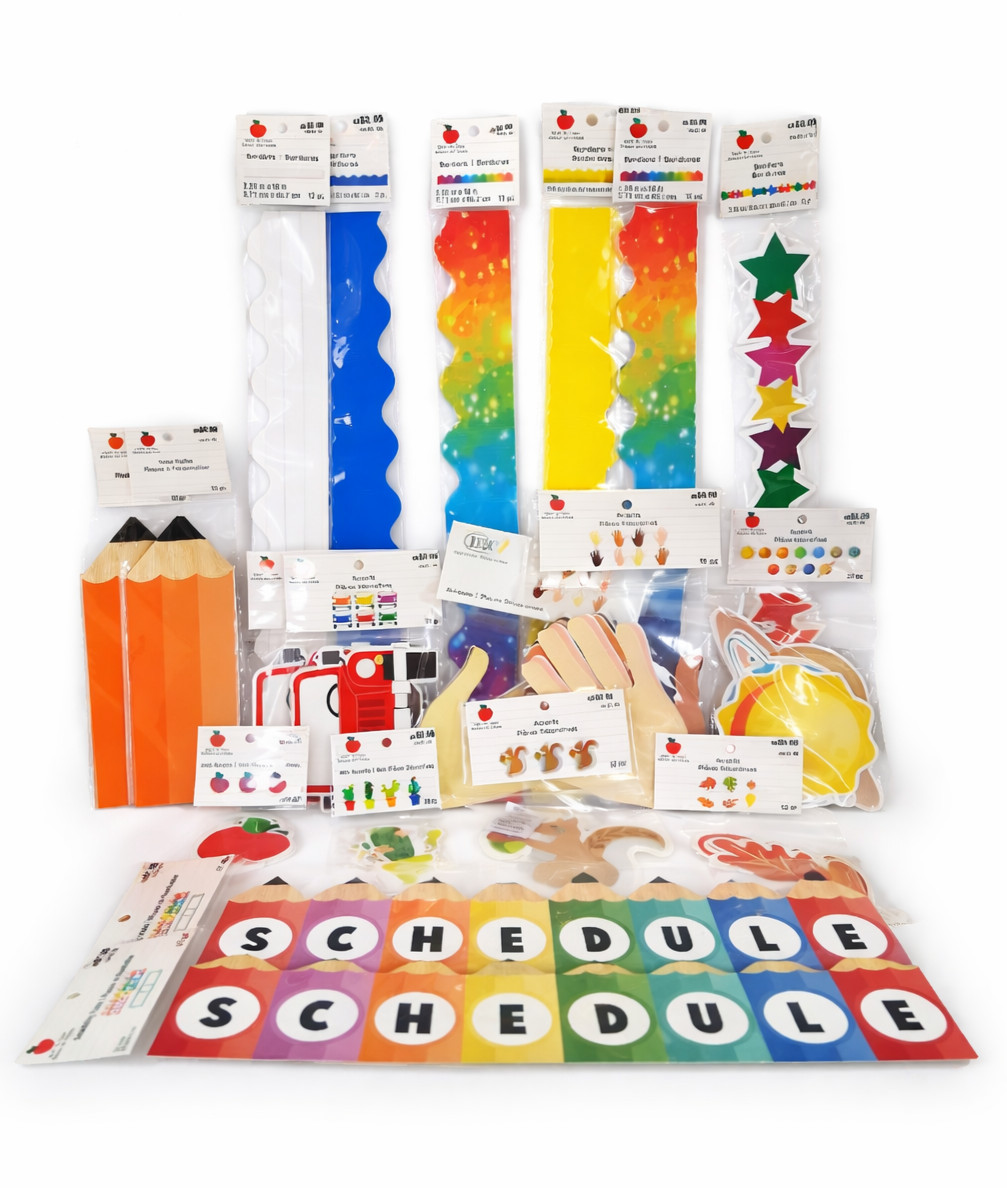 Classroom Decor Lot Bulletin Board Borders Accents Name Plates Teacher Supplies