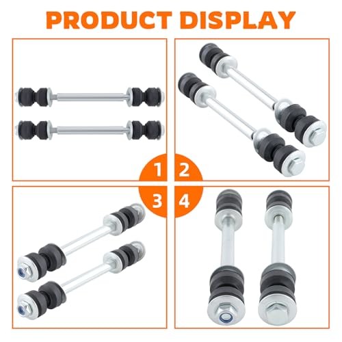 2Pcs 15135385 Front Sway Bar Stabilizer Bar Link and Bushing Kit Compatible