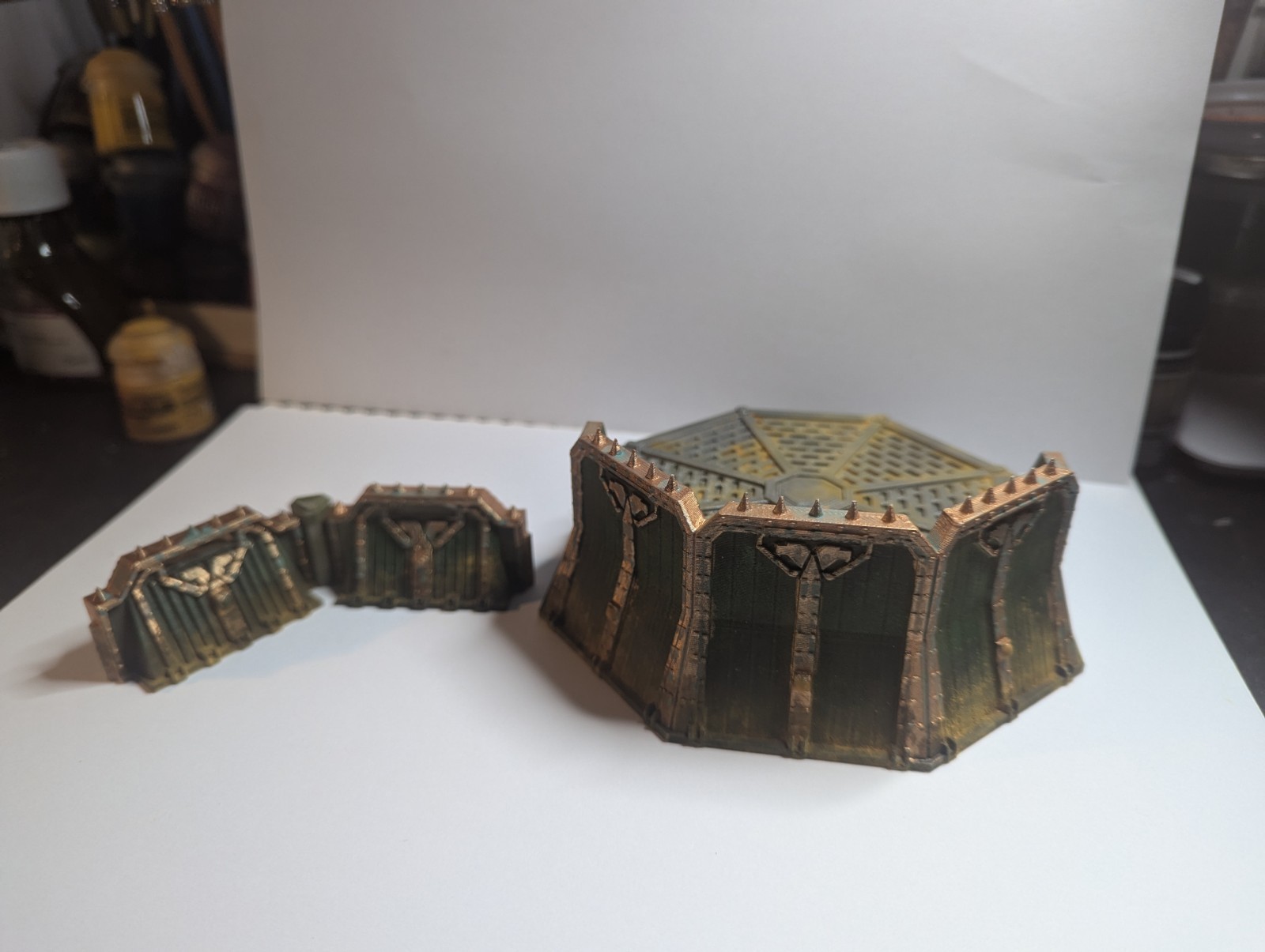Grimdark Defensive Platforms & Barriers – 28mm Wargaming Terrain – 3D Printed