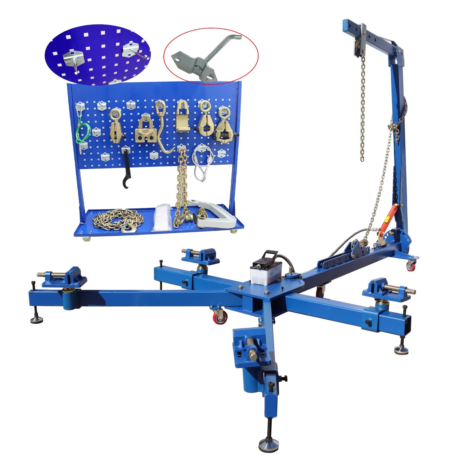 7716lbs Loading Capacity Car Body Repair Equipment Car Frame Machine 98KN