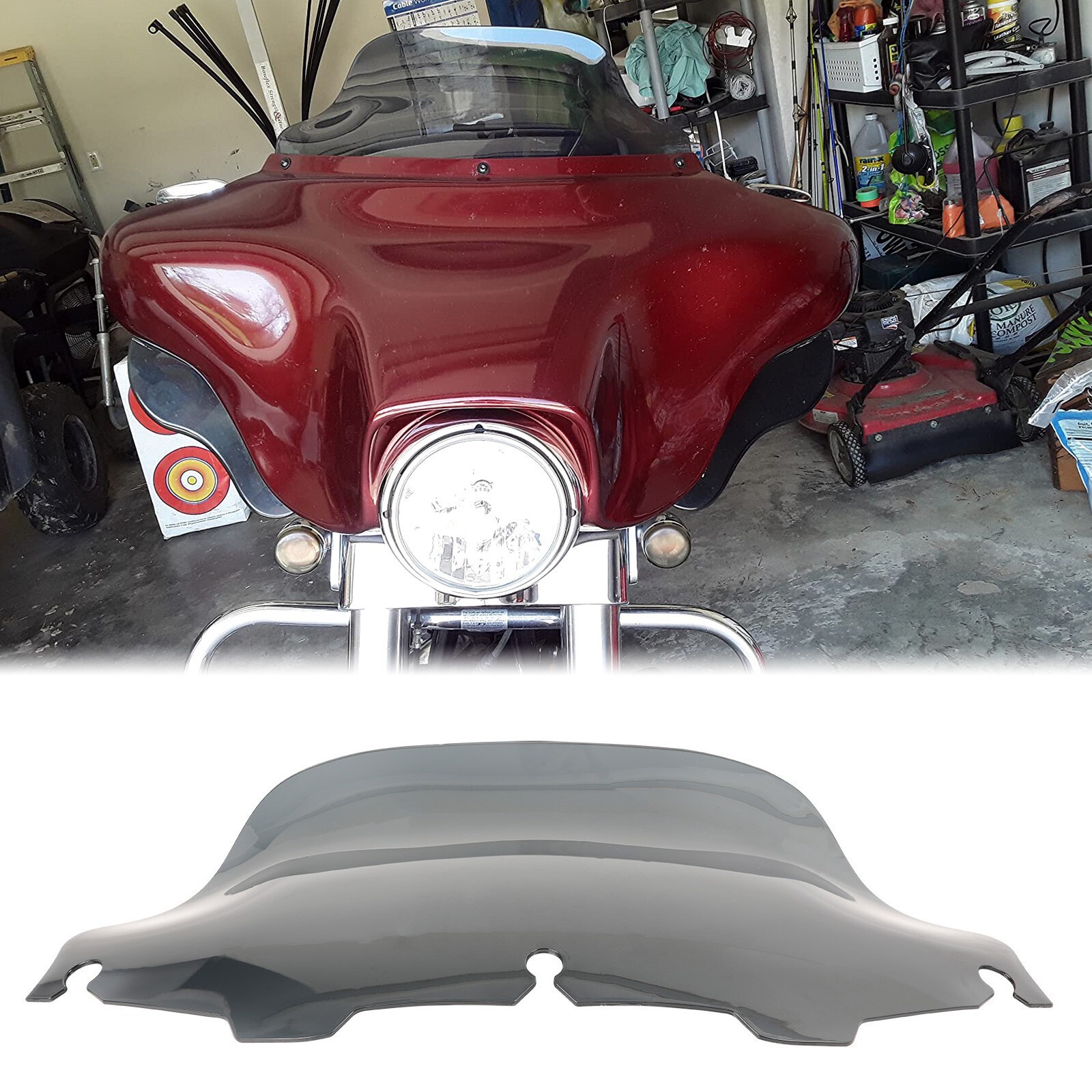 Smoke 8" Windshield Windscreen For Harley CVO Street Electra Glide 1996-2013