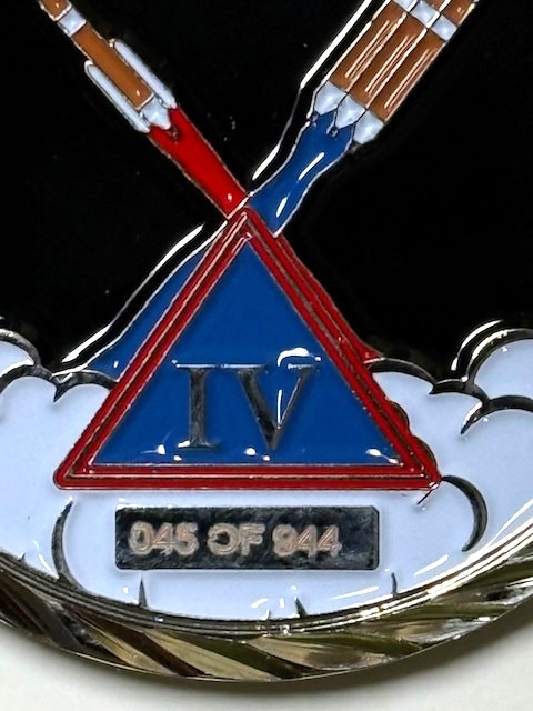 DELTA IV USAF ULA COMPLETION PROGRAM 2 INCH CHALLENGE COIN NUMBERED 045 / 944