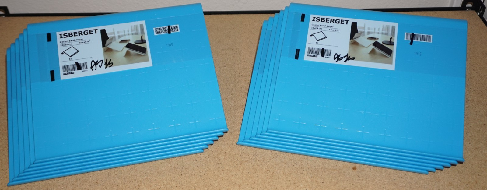 12x IKEA Isberget Blue Plastic Laptop iPad Tablet Tray Stand Electronics