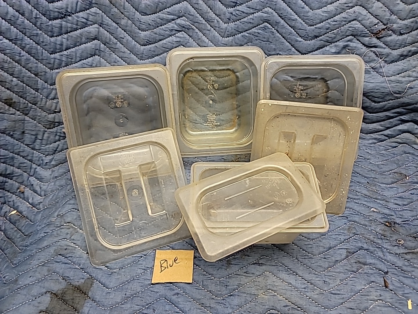Lot 3 Clear Cambro EN 631-1 - 1/6 size x 4 in GN 1/6
