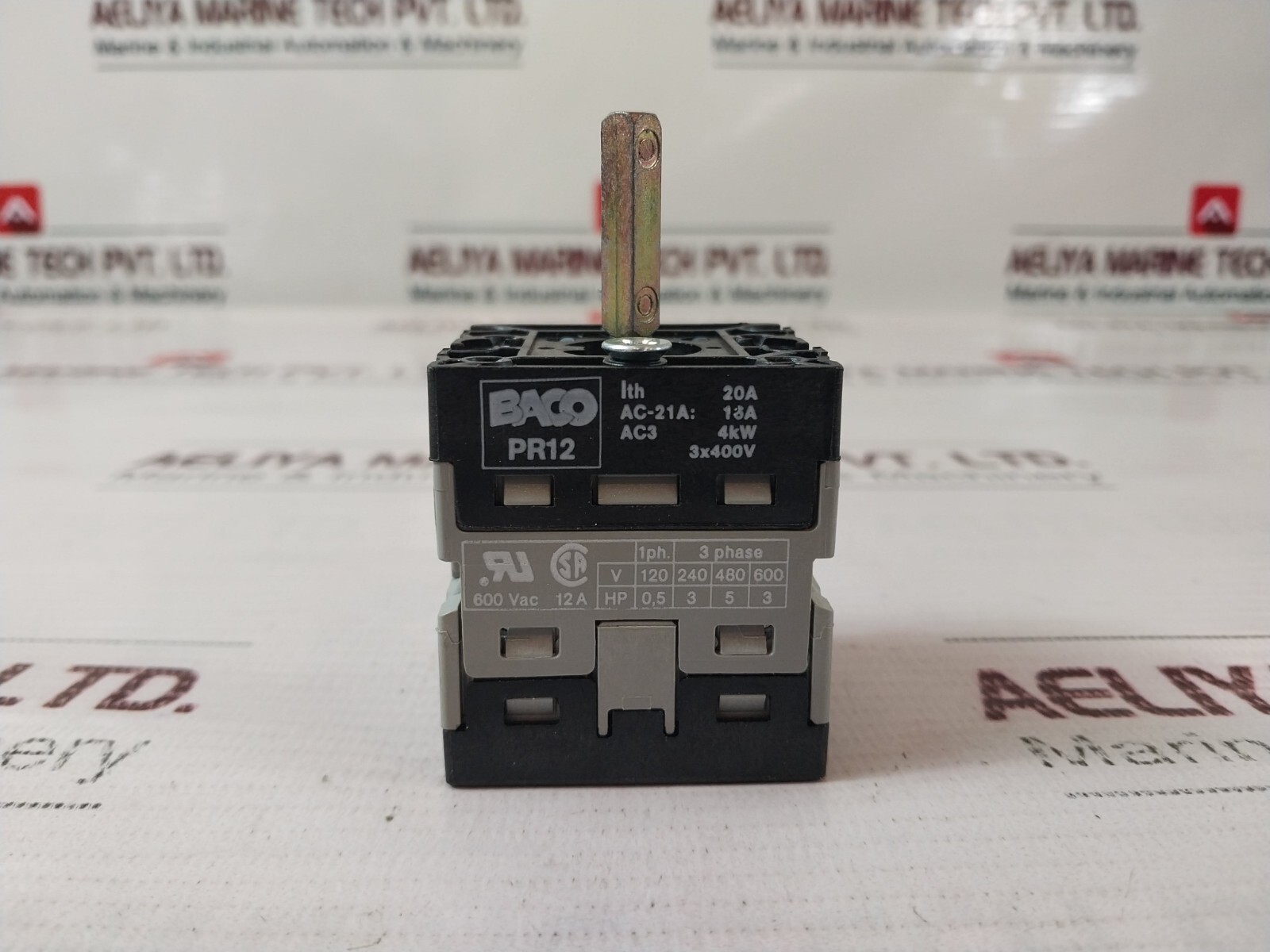 BACO PR12 Rotary Switch for Pressure Washer 600VAC