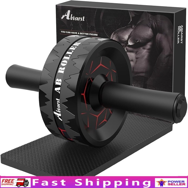 Ultra Wide Dual Wheel Ab Roller Fitness Exercise Equipment Core Strength Trainer