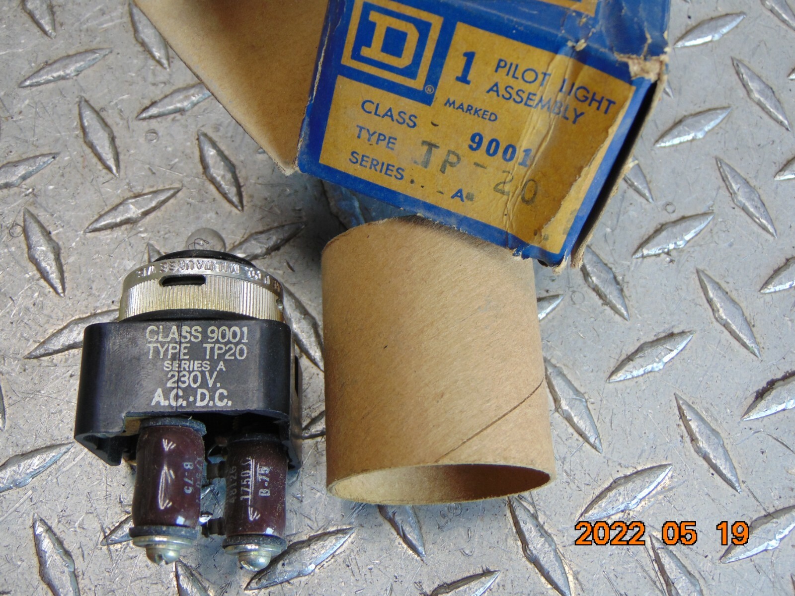 SQUARE D 9001 TP-20 PILOT LIGHT ASSEMBLY - FREE SHIPPING