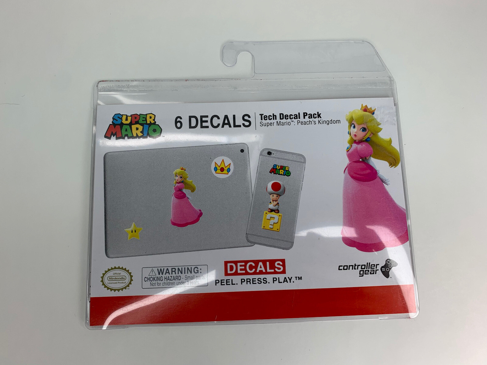 Nintendo official Super Mario Decals Peach's Kingdom Tech Decal Pack 6 Decal New