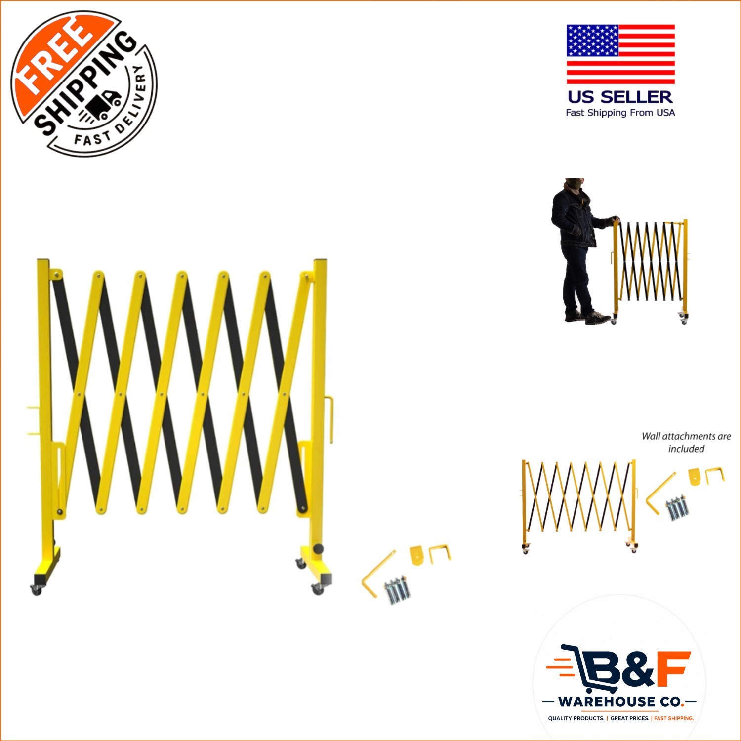 Lightweight Expandable Mobile Barrier Fence - Perfect for Events & Construction