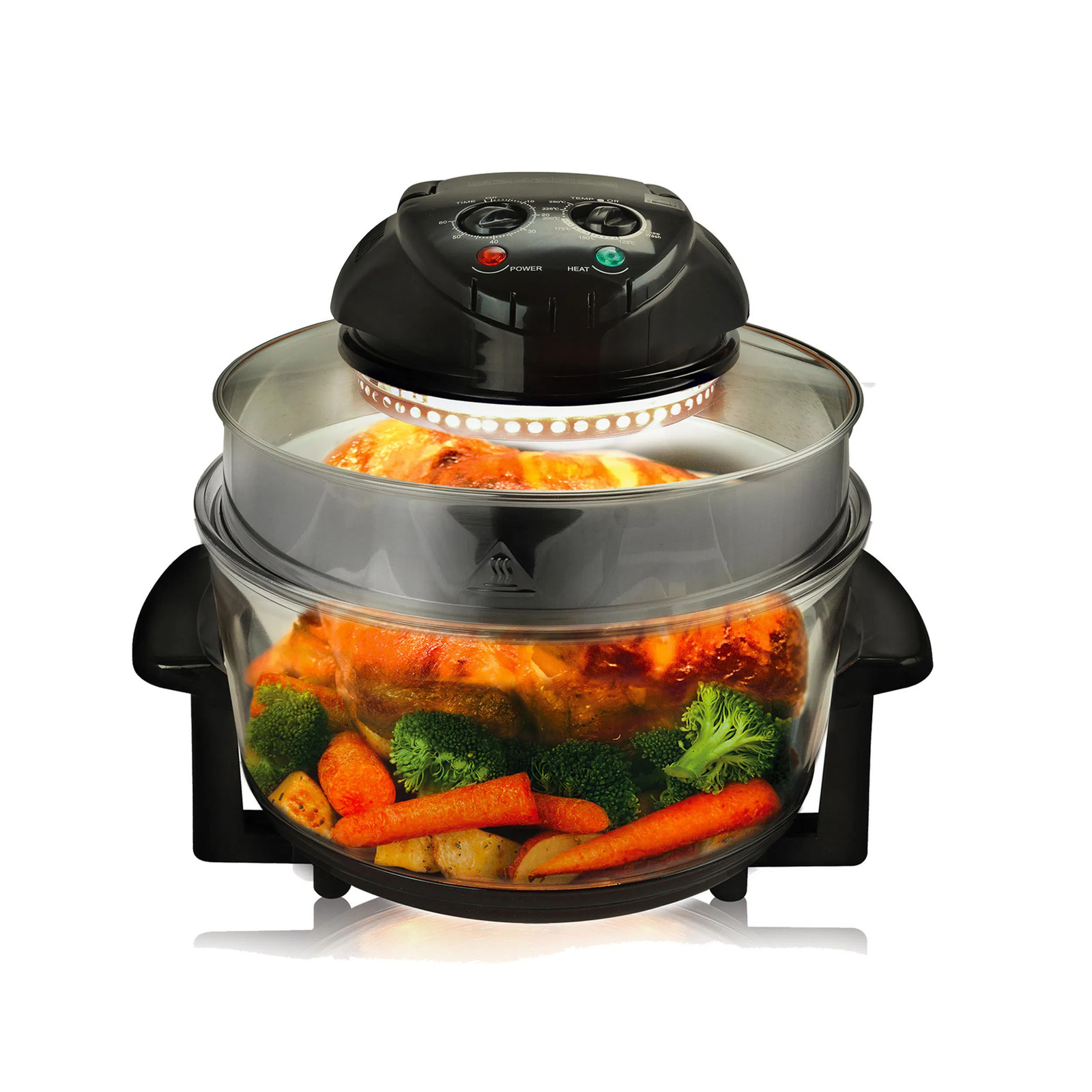 MegaChef 13-Quart Multipurpose Countertop Halogen Oven Air Fryer & Roaster- Blac