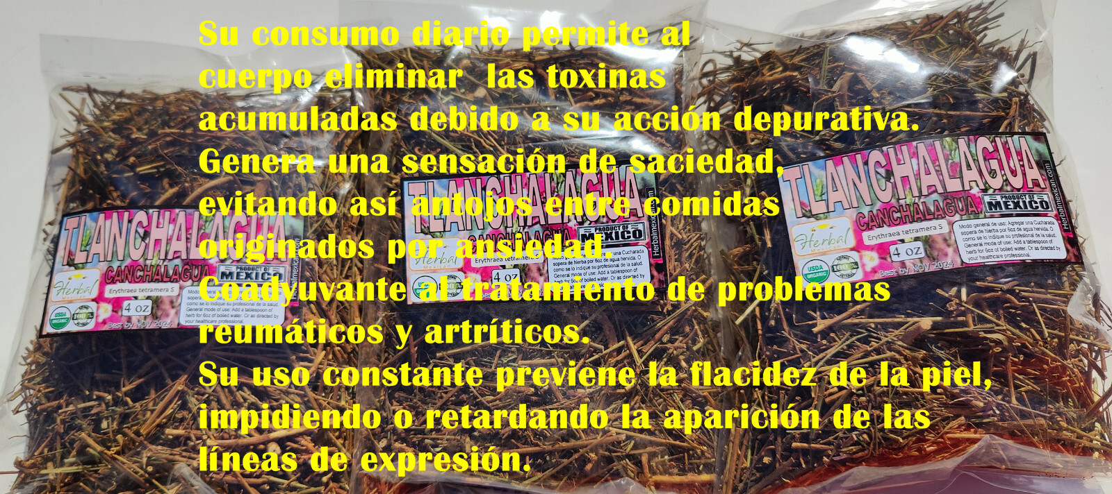 Tlanchalagua hierba/Te 4oz Natural Para adelgazar Quemar Grasa eliminar Toxinas