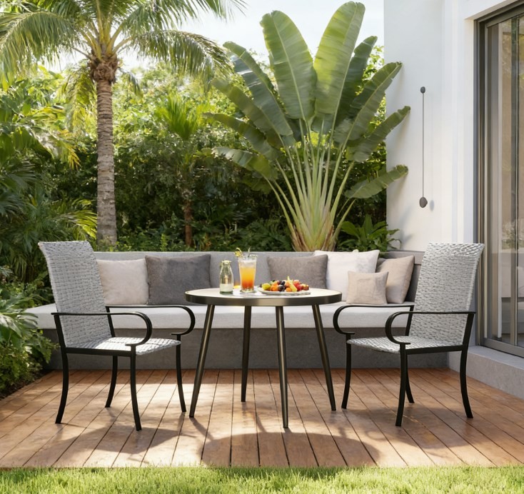 Dining Chairs,Set of 2 Dining Chairs with Armrest,Highback and Deep Seating