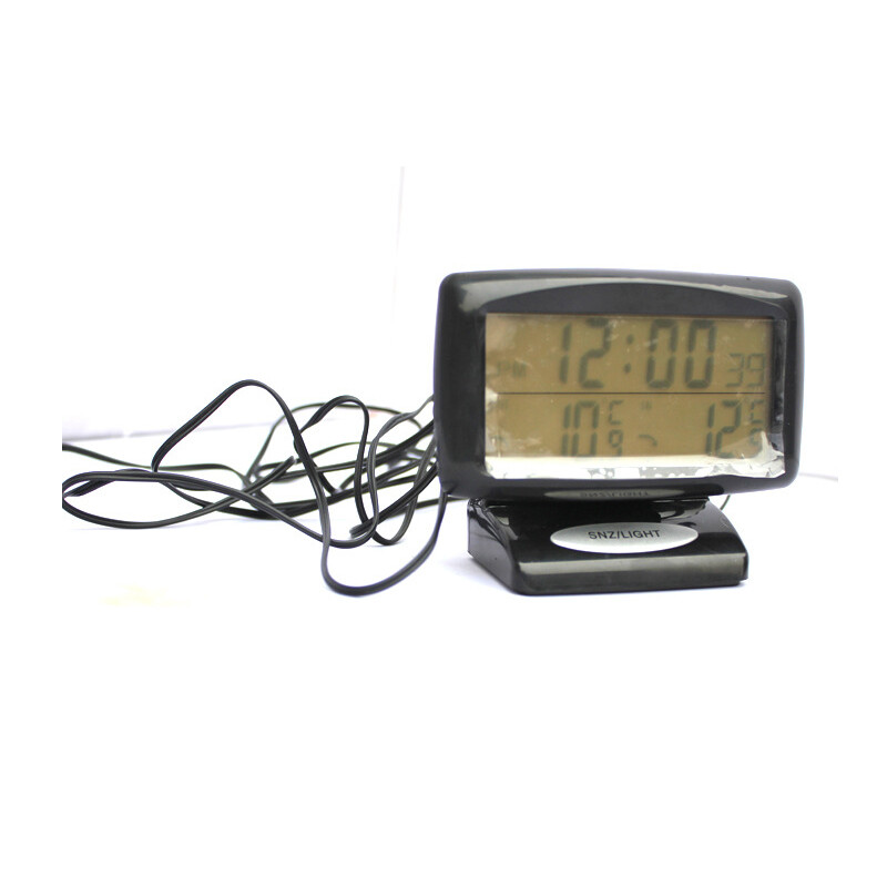 Auto LCD Digital Car Inside/Outside Thermometer Meter Clock LCD Display Black