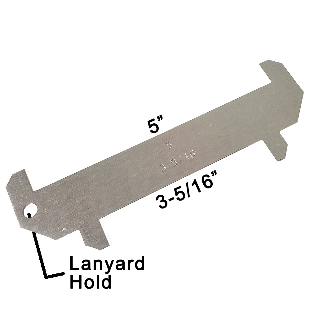 (2025) 5x3-5/16 Aluminum Lobster Gauge – Gulf of Maine Legal Sizing Tool