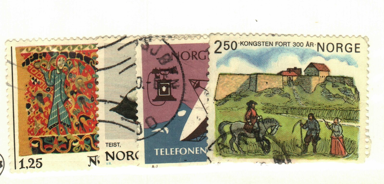 Norway #687, 763, 777, 860 used