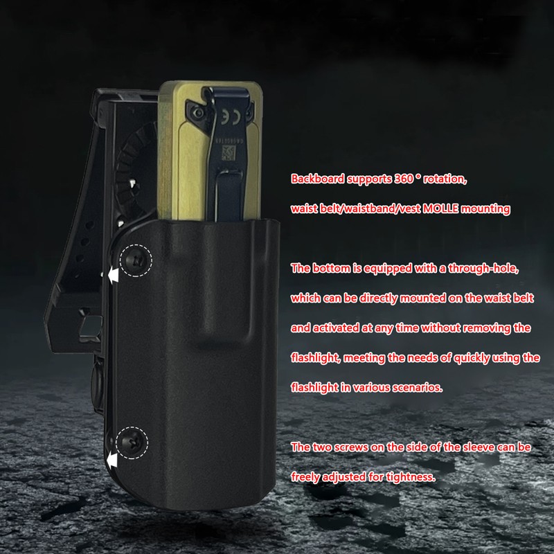 Holster 360° Rotating MOLLE Mount EDC Quick Draw for OLIGHT Arkfeld Ultra