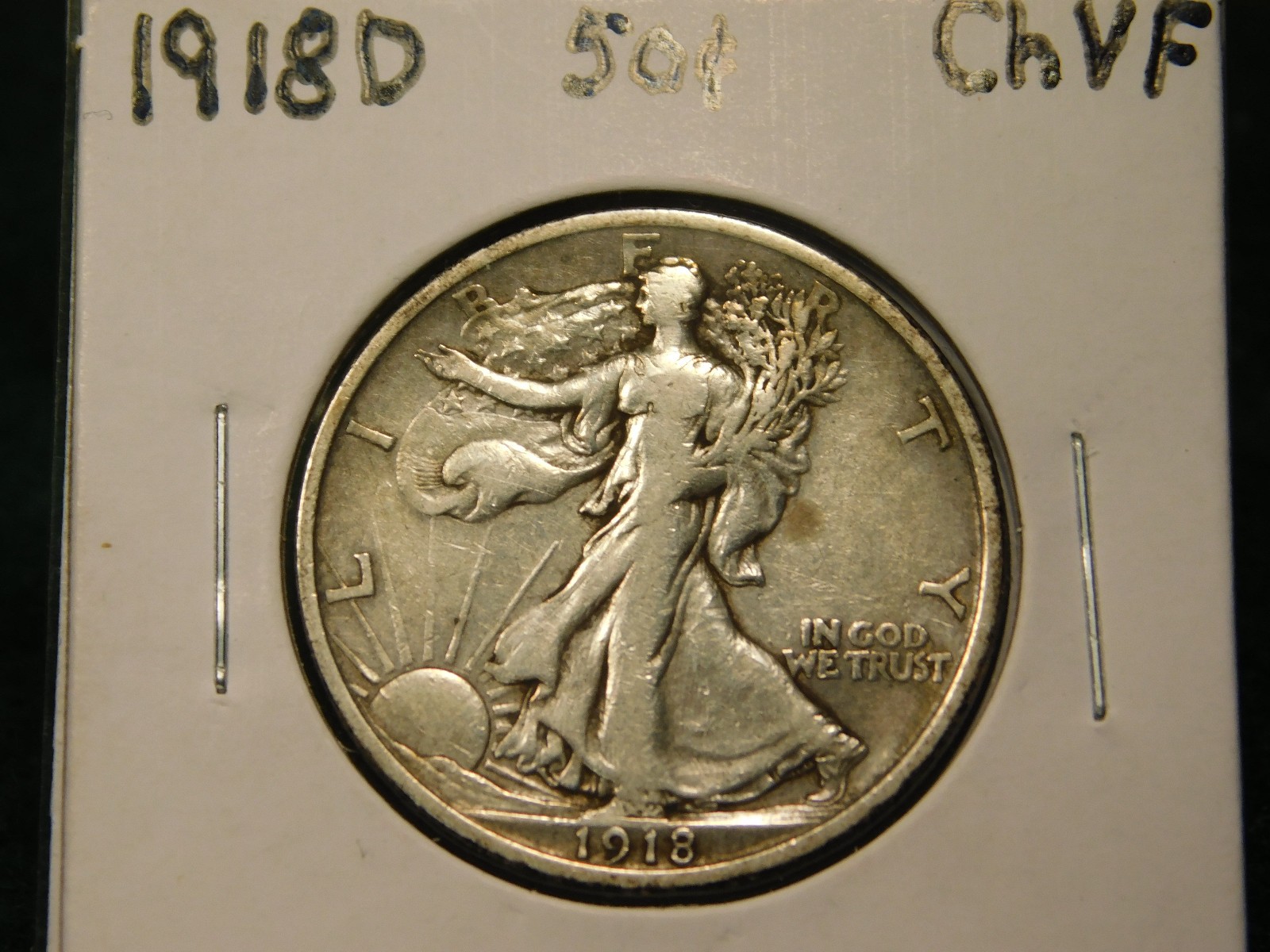 1918 D   Walking Liberty Half    Item # 12633