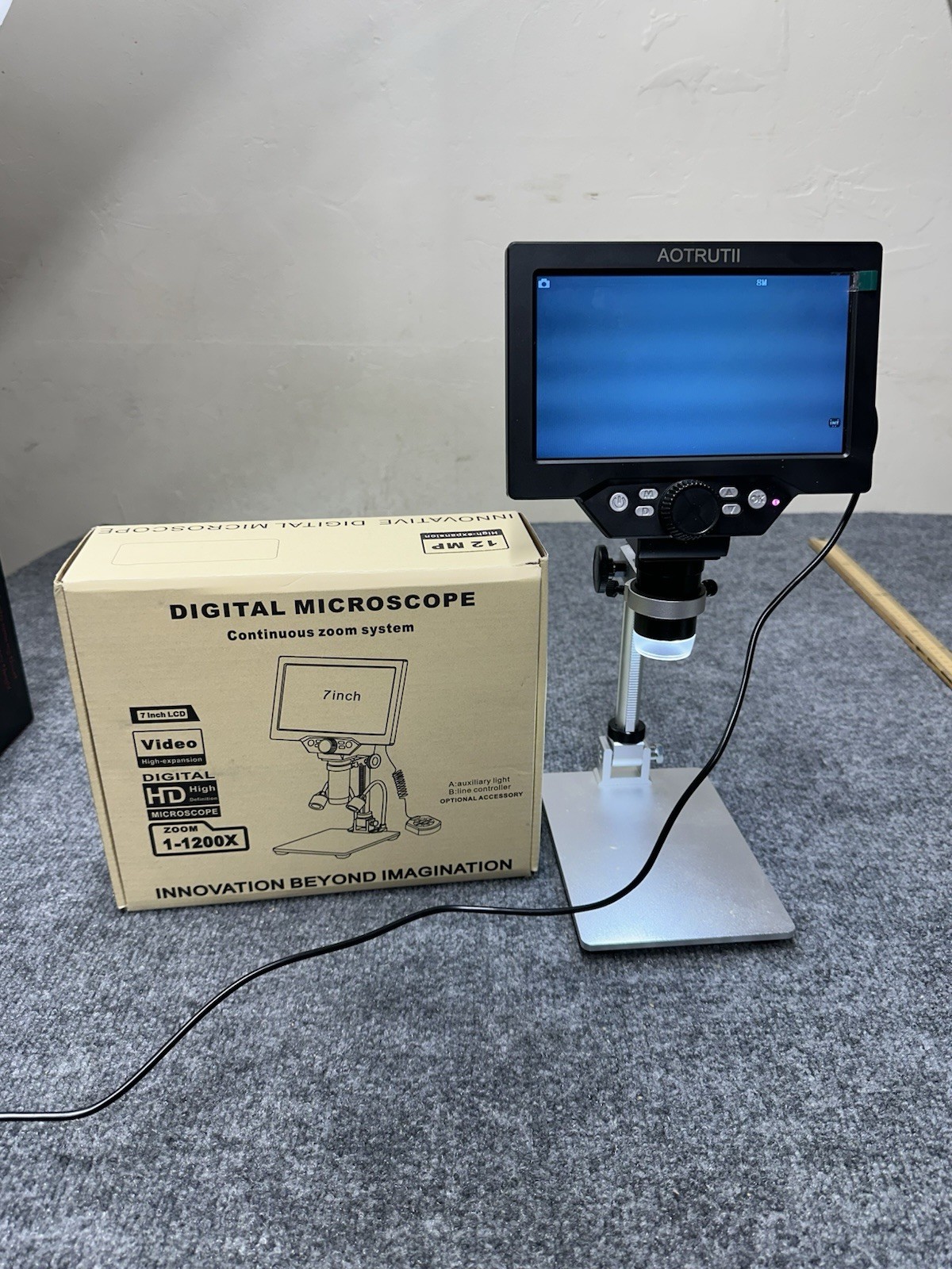 Aotrutii 7” LCD Digital HD Microscope