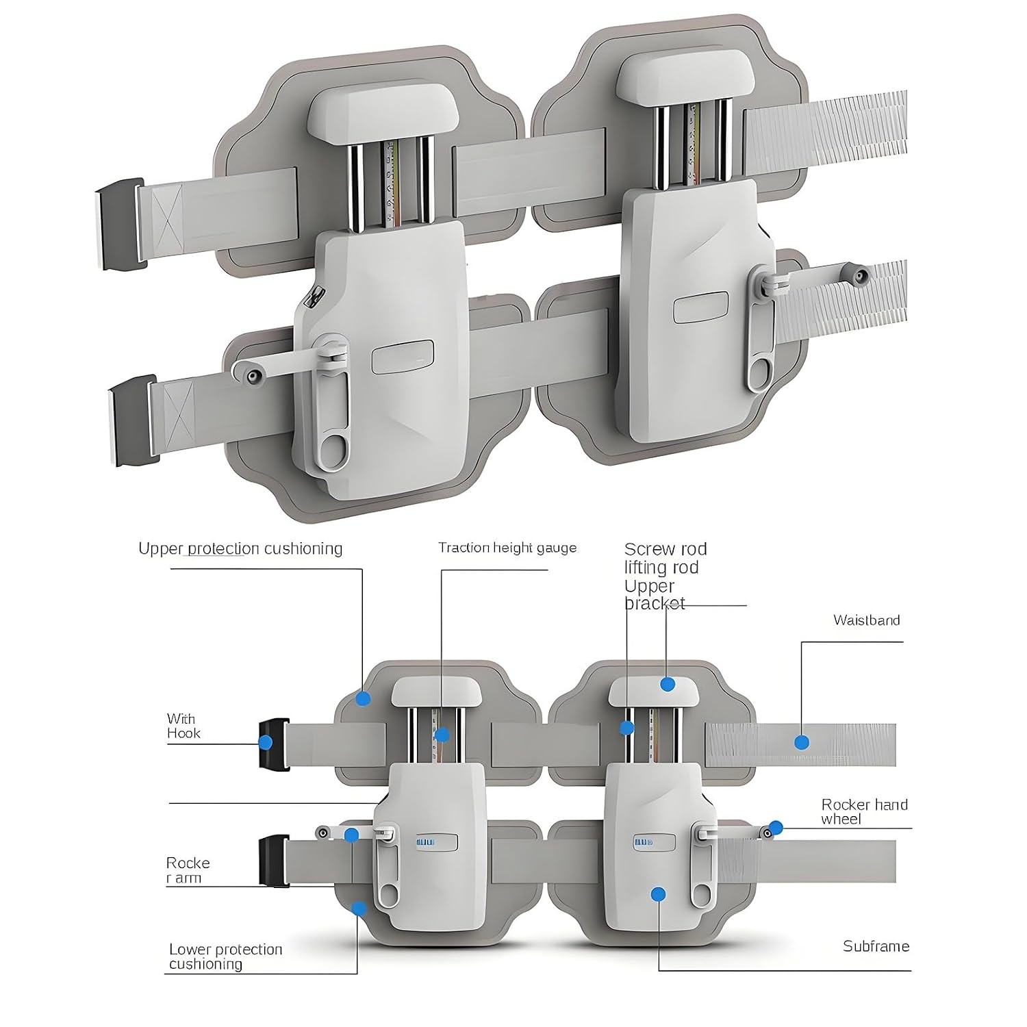 Spine Lumbar Traction Device Lumbar Decompression for Herniated Disc, Sciatica