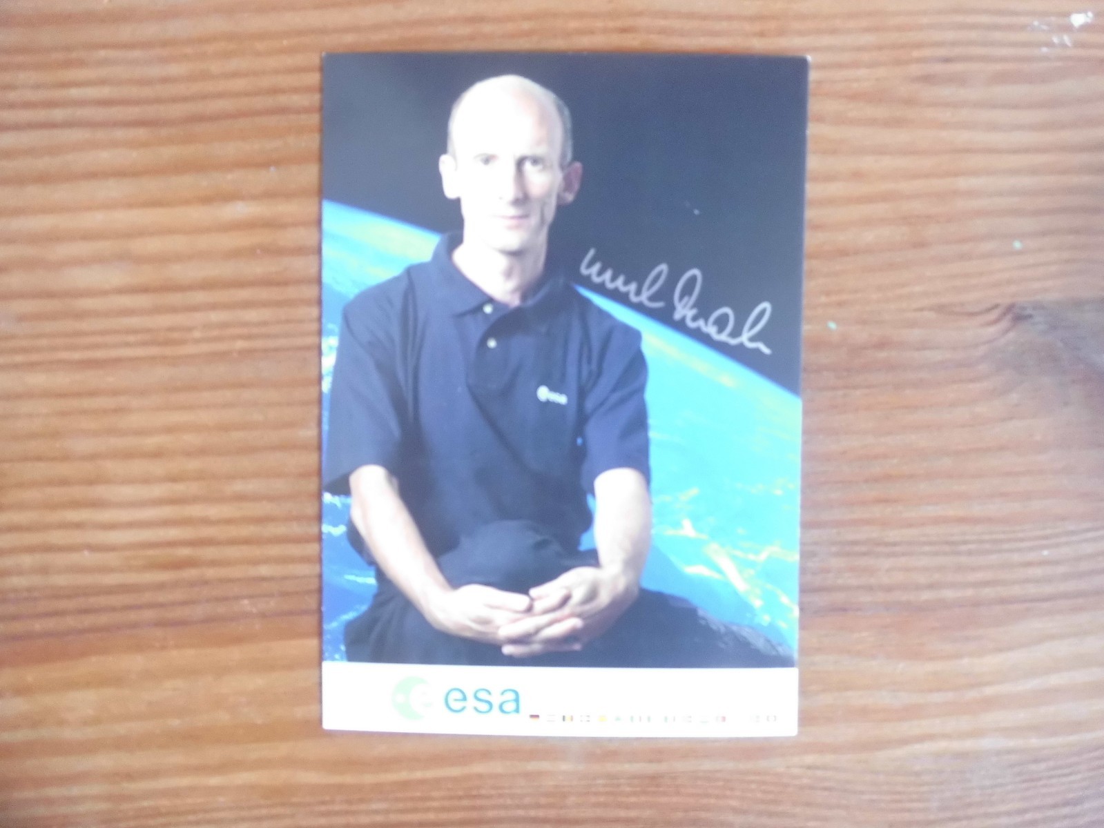 Gerhard Thiele NASA Autograph Card, Original Uncertified Spaceflight
