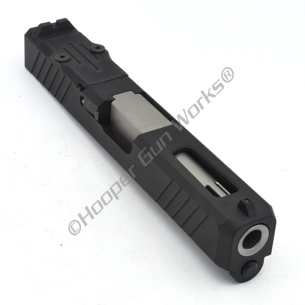 HGW Complete Upper for Glock 19 Black EDC RMR Slide Ported SS Flush Barrel Sight