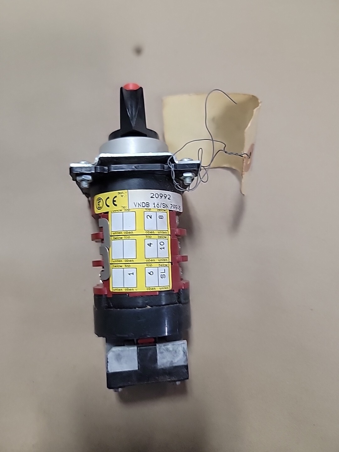 Kraus & Naimer C10  VDE 0660 Rotary panel Switch F130