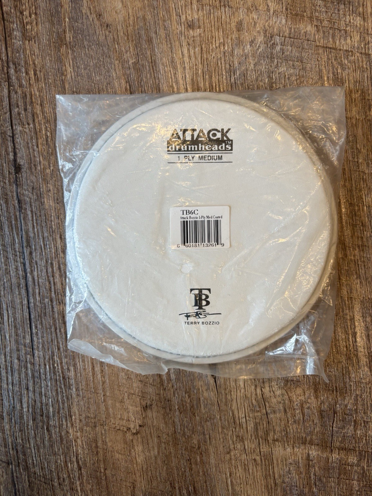 Attack 6” Coated 1-Ply Medium Terry Bozzio Signature Series Drum Head TB6C