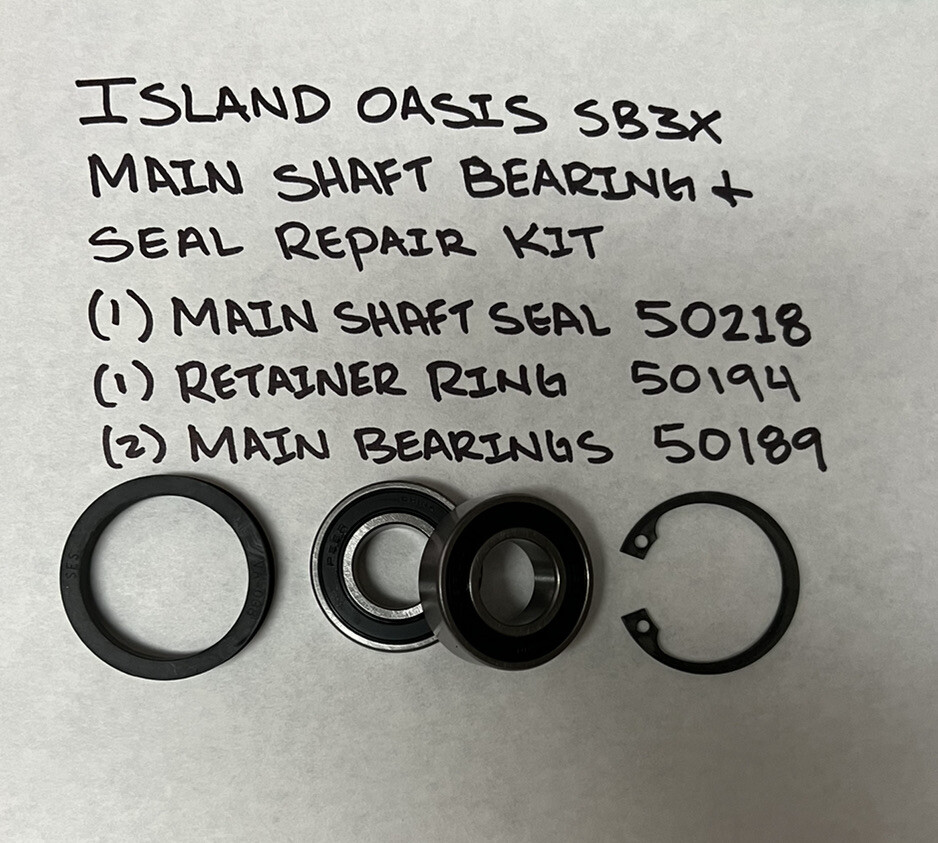 ISLAND OASIS - SB3X BLENDER MAIN  SHAFT BEARING KIT- OEM PARTS  BRAND NEW