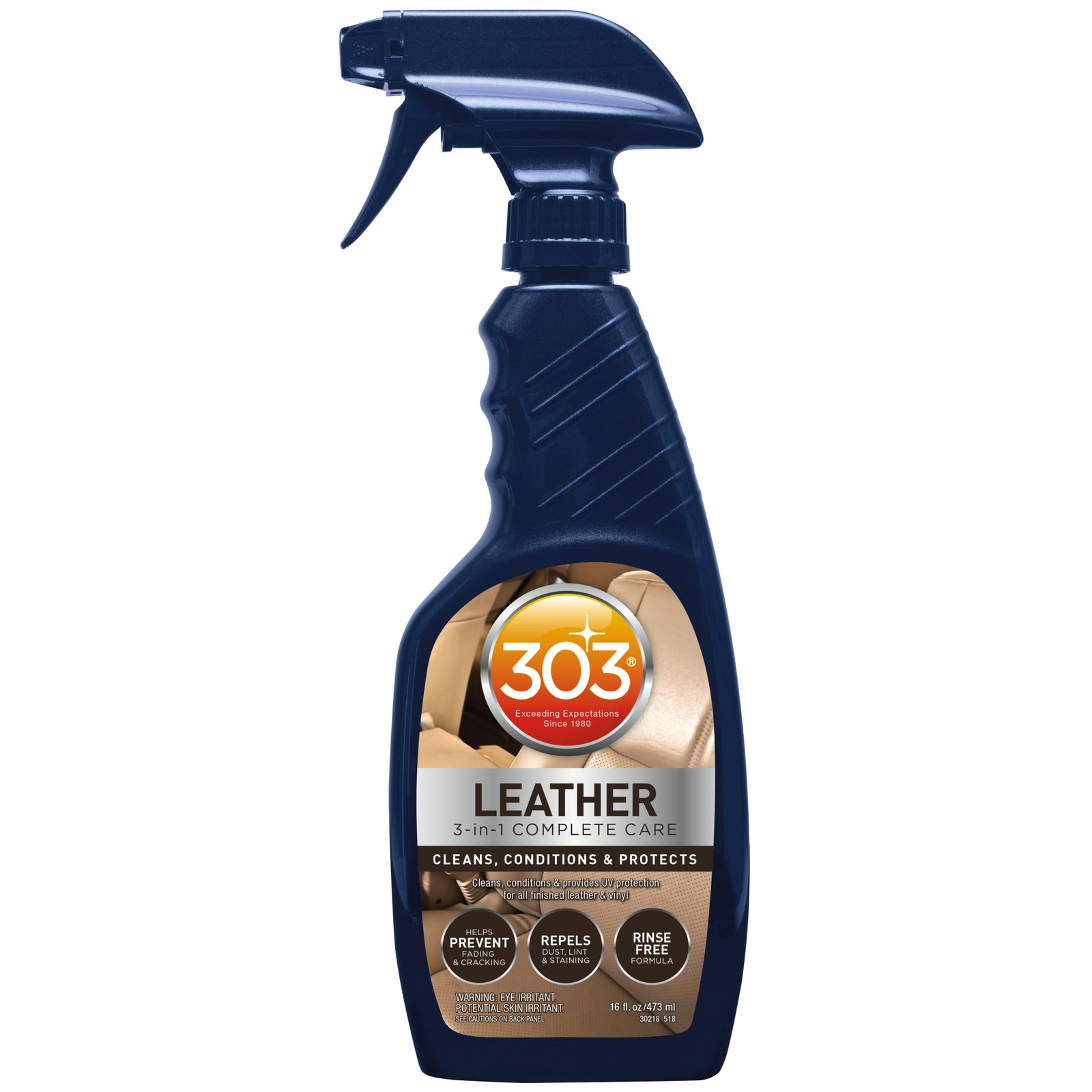 303 Product 30218 Leather Cleaner & Conditioner + UV Protectant Auto Detail 16oz