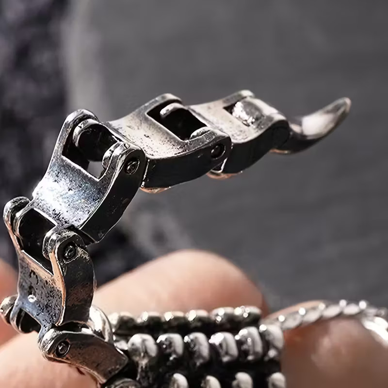 Scorpion Link Tail Open Exaggerated Ring Jewelry Gothic-Silvery Size-9