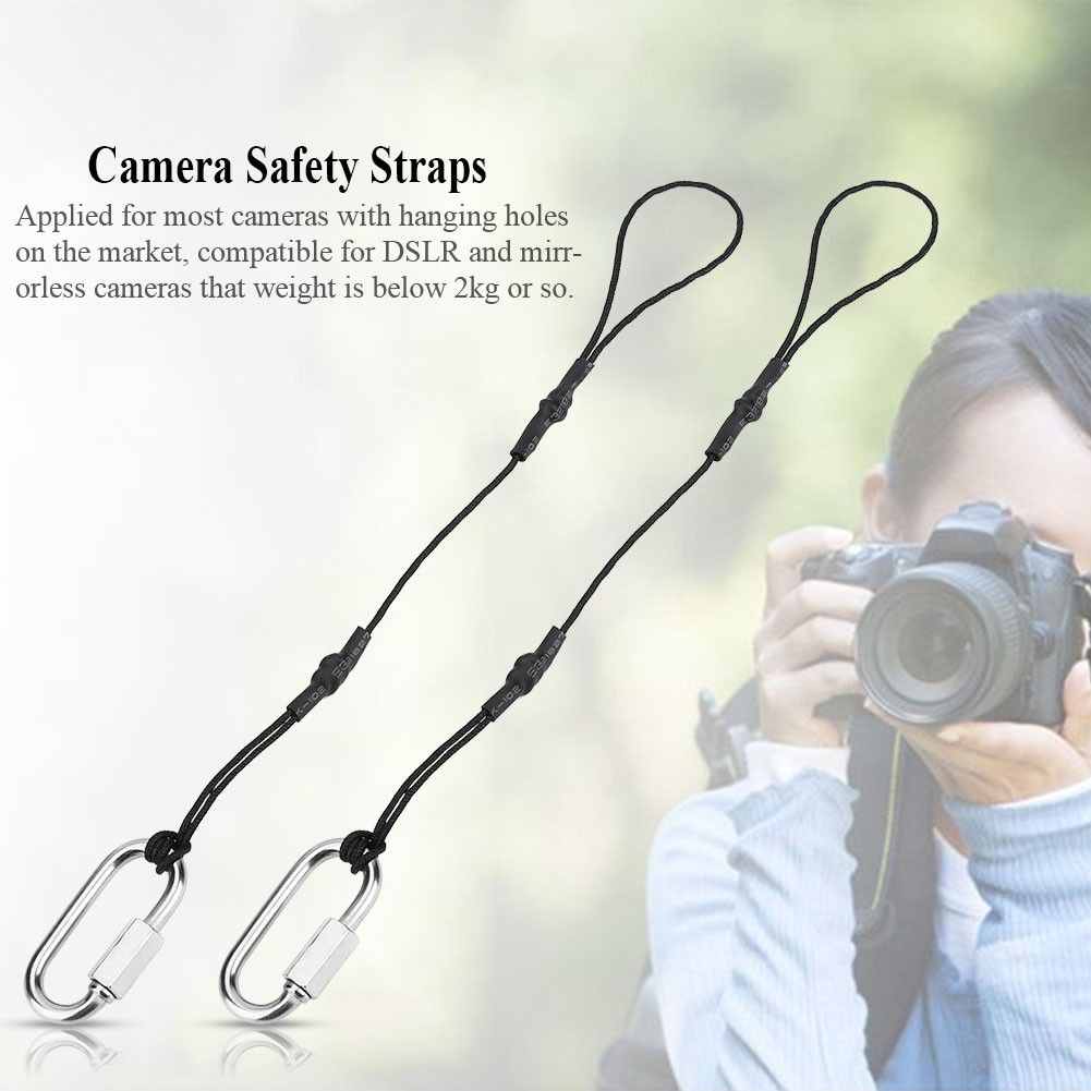 Universal Durable Camera Strap Safety Rope Tether With Clip Hook For DSLR