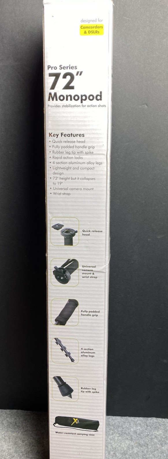 Xlt 72-Inch Monopod with Quick Release Use with Camcorder DSLRs In Box