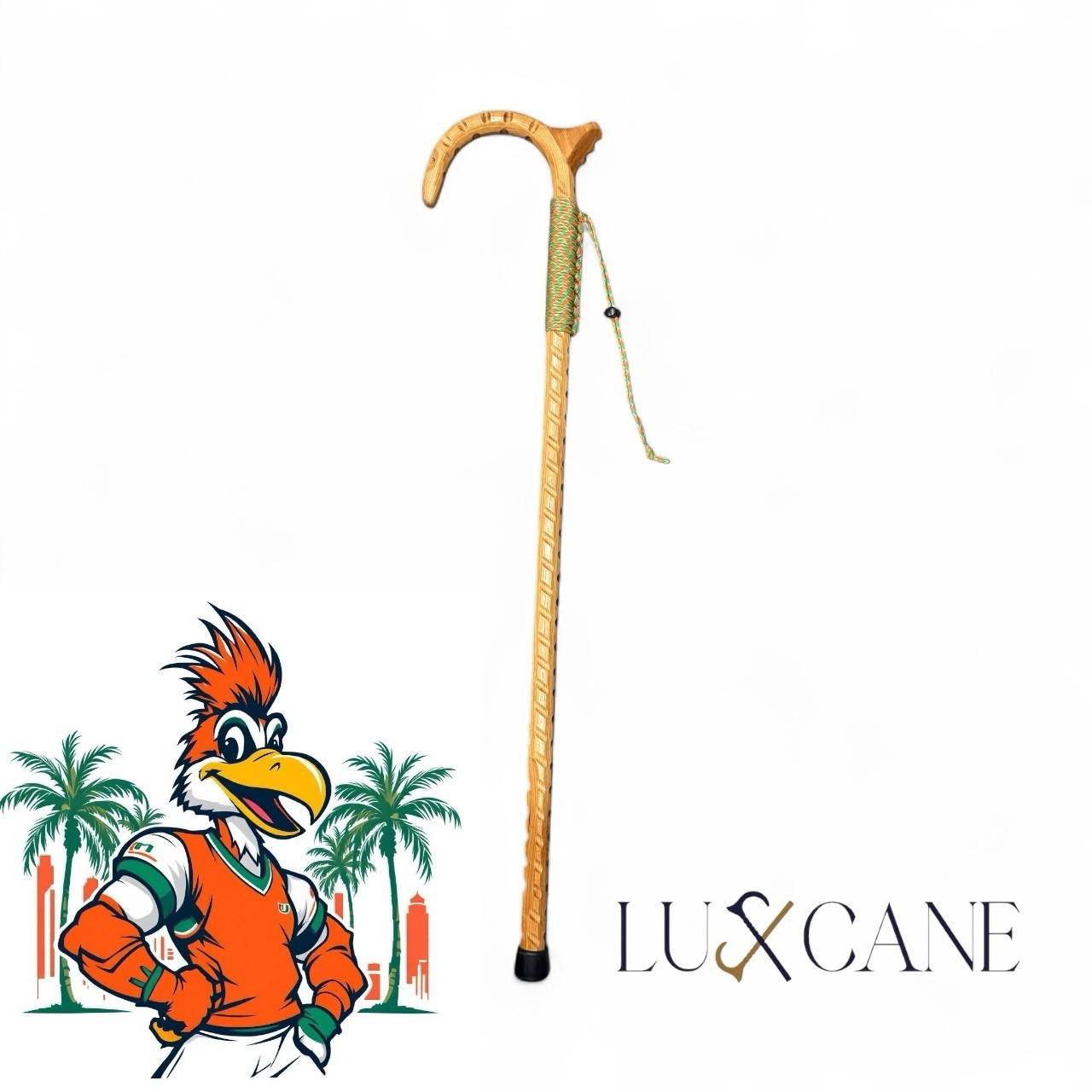 Custom Walking Cane Grips Palm Rest Defense Hickory Masters Self LuxCane USA A44