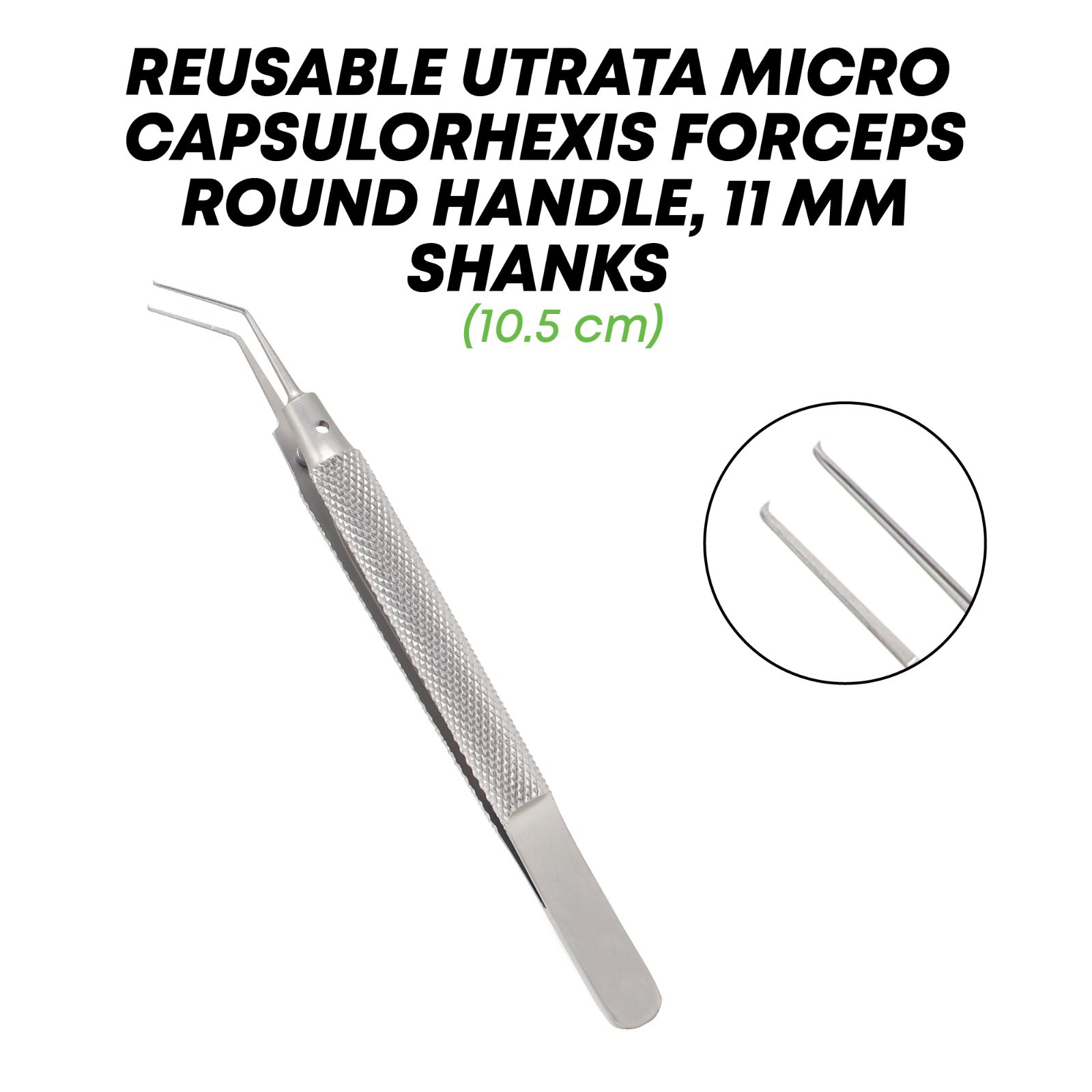 Utrata Micro Capsulorhexis Forceps 11 mm Shanks Serrated Ophthalmic Instrument