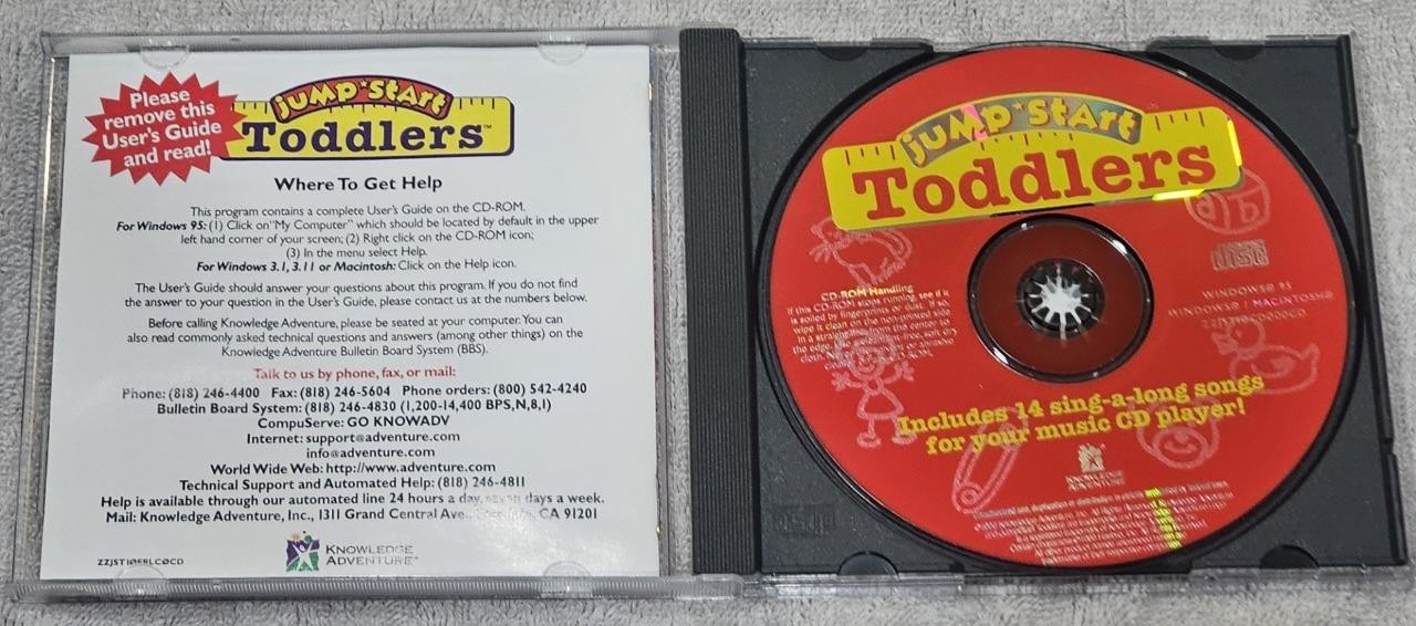 JumpStart Toddlers (1-3yrs) - Educational Game, Learning System PC MAC CD-ROM