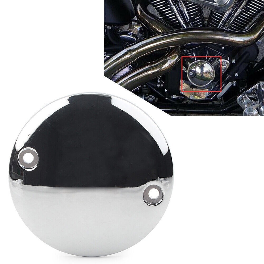 For Harley Big Twin 1970-99 Sportster Chrome Ignition Timing Points Cover 2 Hole