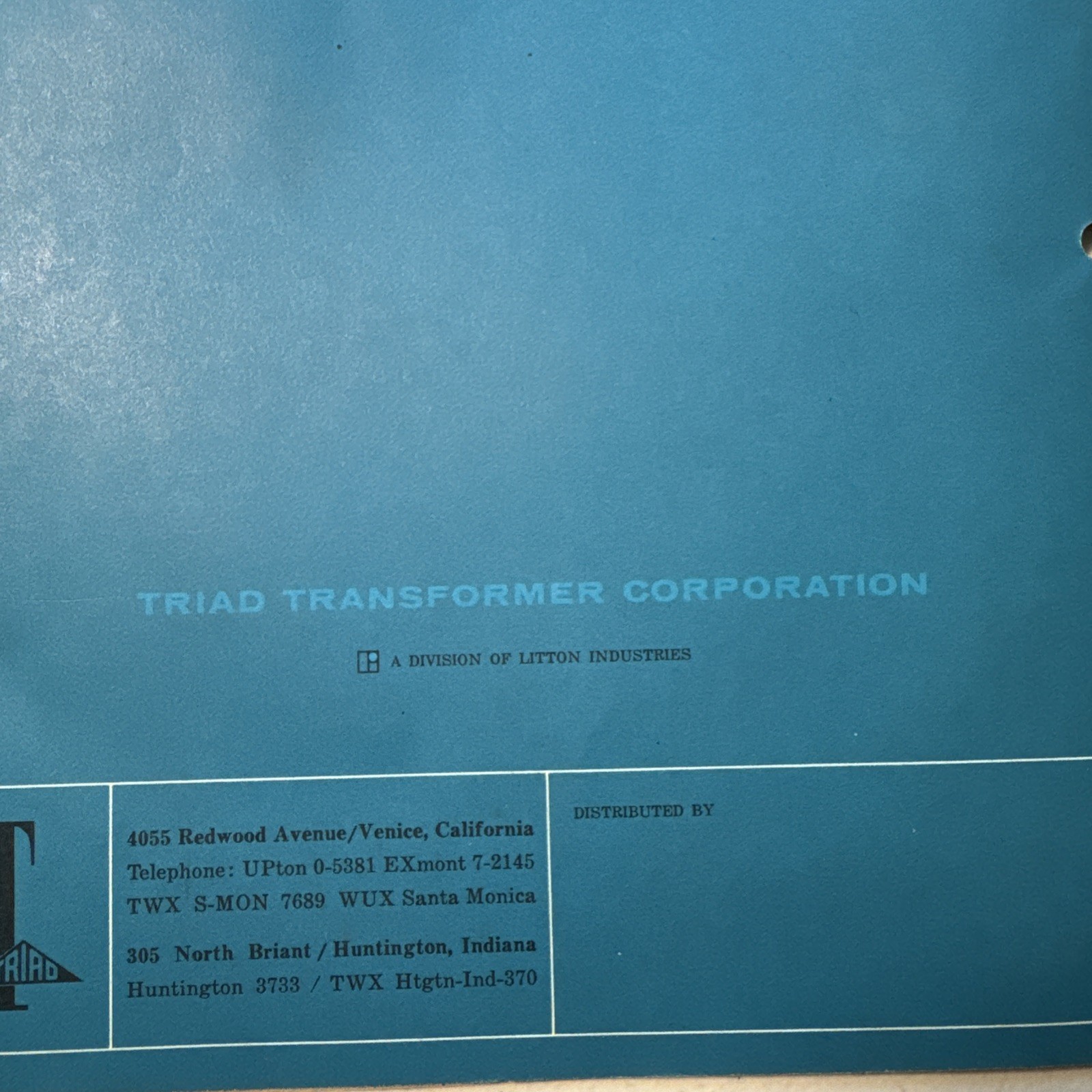 Triad Replacement Transformers 1962 Vintage Catalog Tv-62