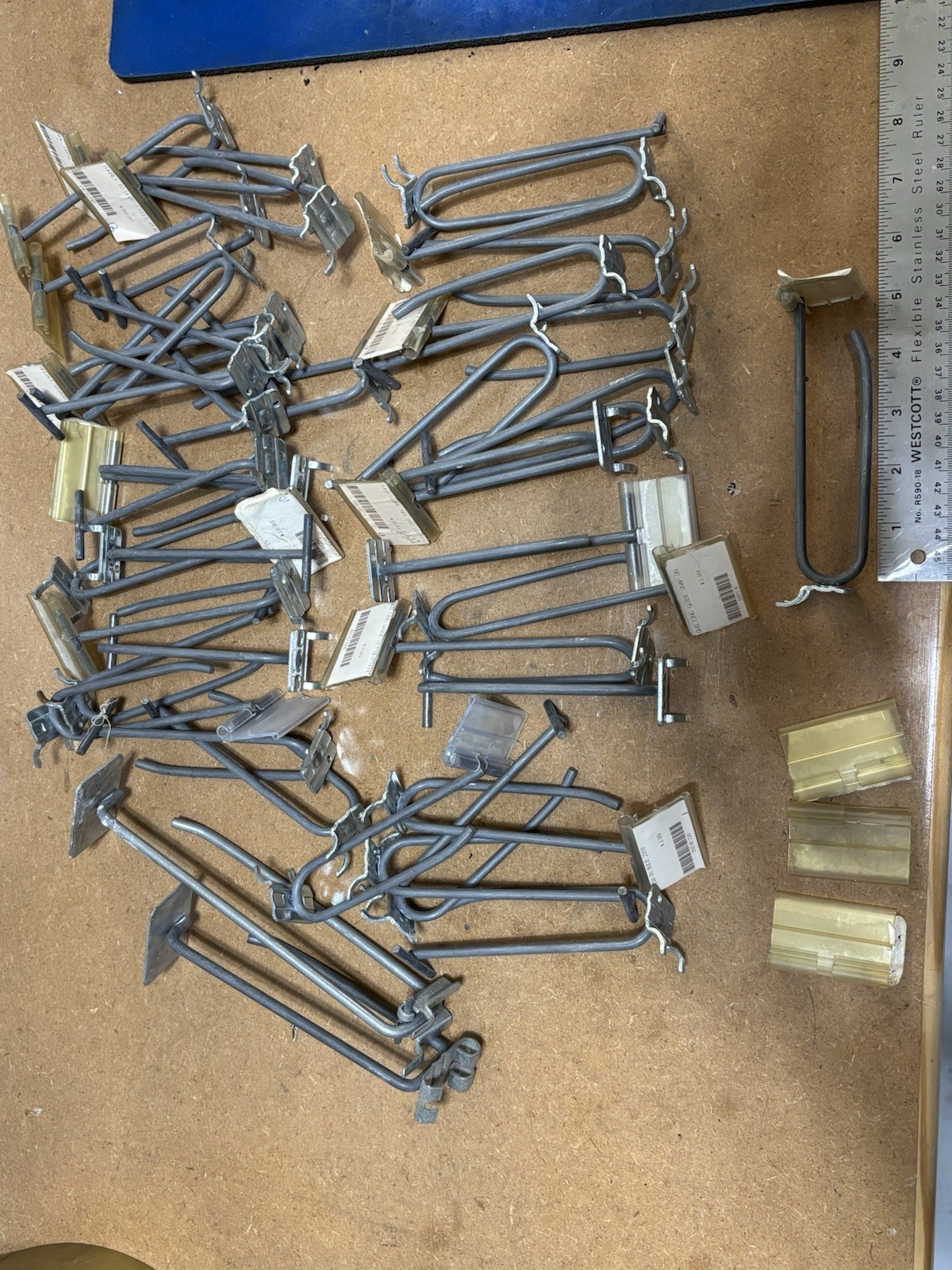 5” Peg Hooks With Barcode Plate, 1/8” Base, Lot Of 40