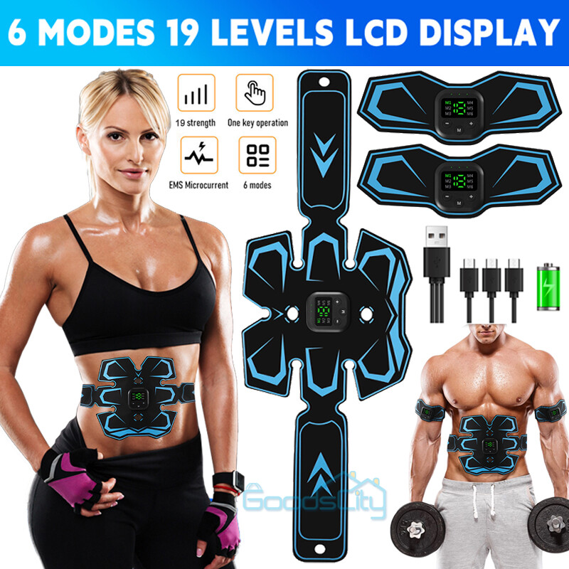 Electric Muscle Stimulator Abdominal Trainer Tens Unit ABS Stimulator Toning