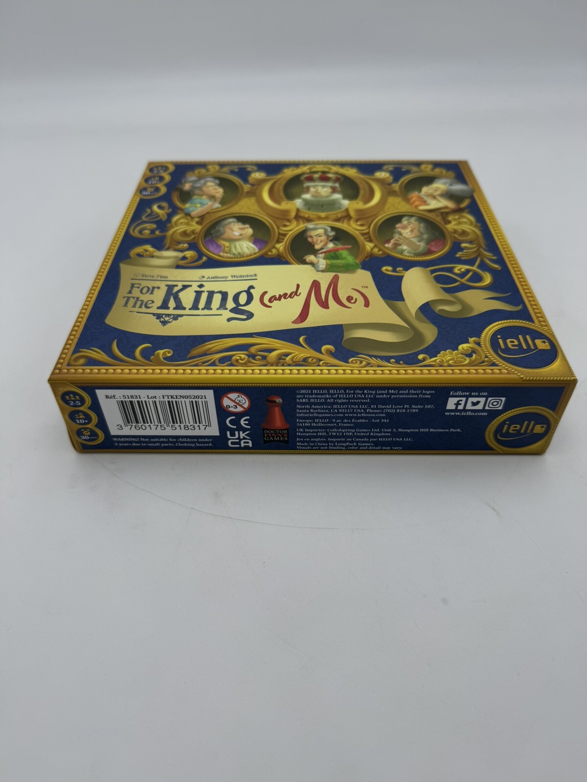 For the King (and Me) Card/Board Strategy Game Mint Condition Complete