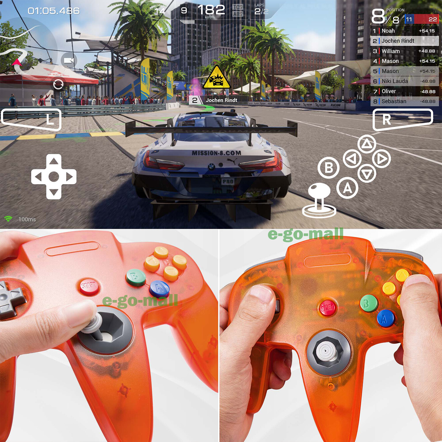 Wired / Wireless N64 Controller Gamepad Joystick Joypad For Nintendo 64™