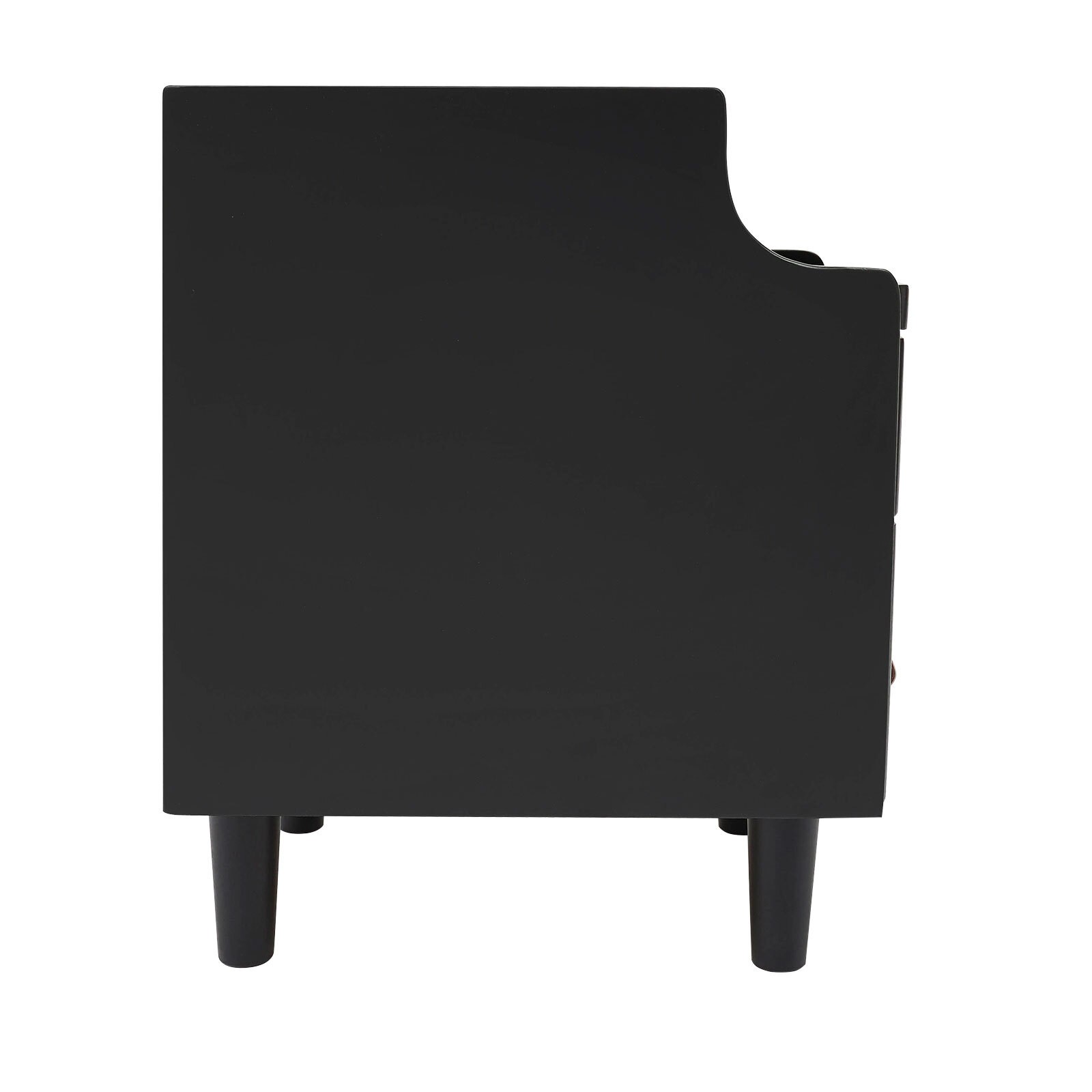 2-Tier Bedroom Storage Cabinet Nightstand with 2 Drawers Modern Bedside Table