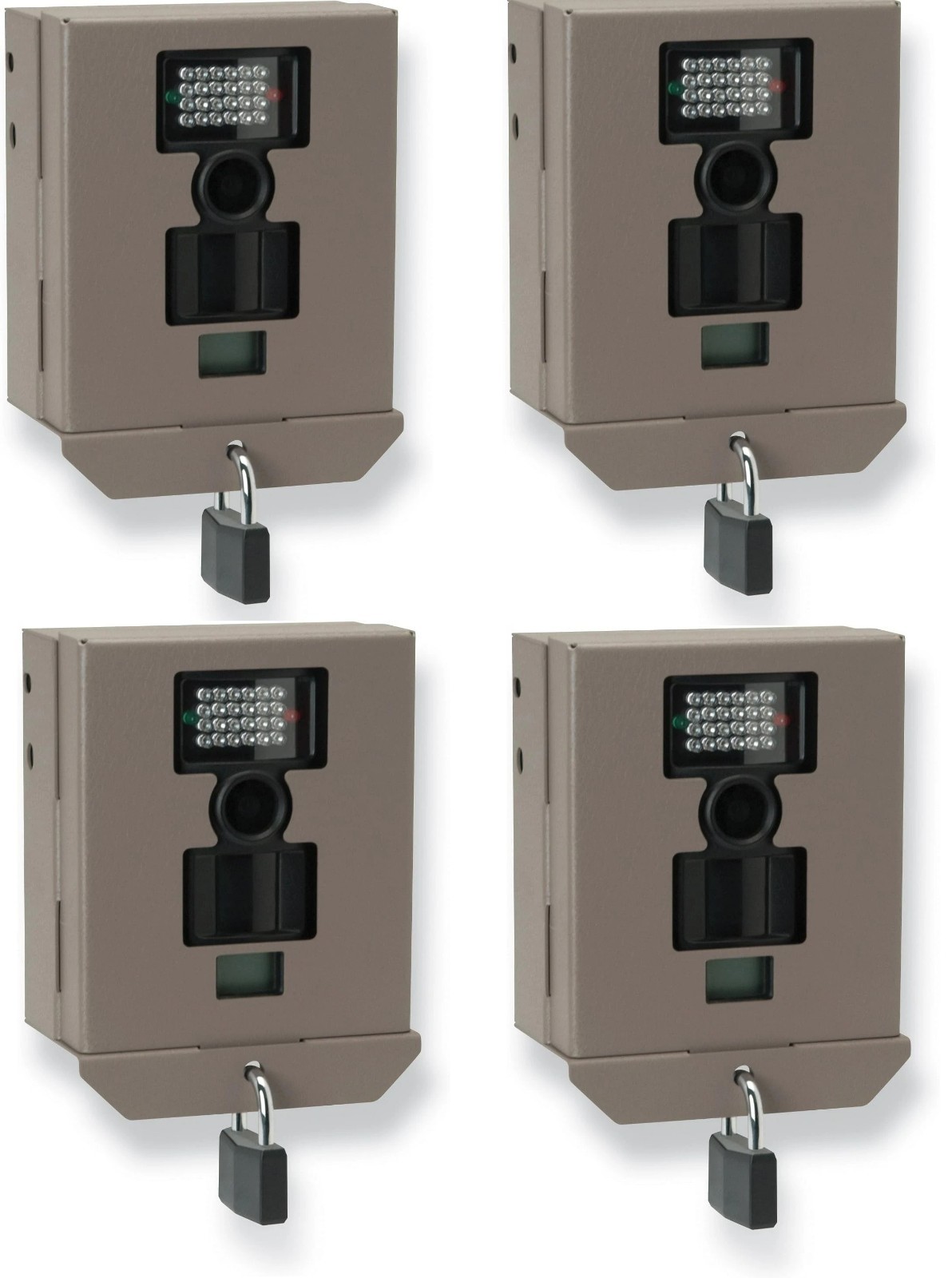 4pk Stealth Cam STC-BBP Trail Camera Security Bear Box Steel Tan Factory Sealed